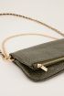 Donkergroene schoudertas met goudkleurige rits | My Jewellery