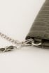Donkergroene schoudertas met zilverkleurige rits | My Jewellery