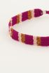 Donkerpaars bohemian armbandje