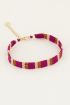 Donkerpaars bohemian armbandje