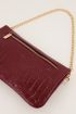 Donkerrode schoudertas met goudkleurige rits | My Jewellery