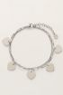 Double bracelet with heart charms | My Jewellery