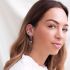 Ear cuff dubbele ring strass, nep piercing
