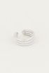 Earcuff drie ringetjes, earuff