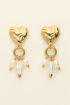 Earrings with heart and pearls | My Jewellery