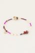 Elastische armband met multikleur kralen