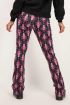 Zwarte flared broek met boho print