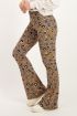 Flared broek met multikleur luipaard print | My Jewellery