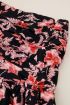 Zwart geplooide rok met bloemenprint | My Jewellery