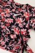 Zwarte wikkelblouse met bloemenprint | My Jewellery