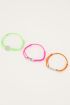 Gekleurde armbanden set bedels