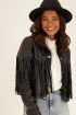 Leatherlook jas met franjes & studs | My Jewellery