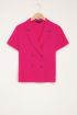 Fuchsia blouse with double button | My Jewellery