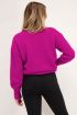 Fuchsia gebreide trui met verengaren | Truien | My Jewellery