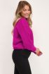 Fuchsia gebreide trui met verengaren | Truien | My Jewellery