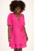 Roze jurk met laagjes & pofmouw | My Jewellery