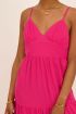 Fuchsia maxi jurk met strikdetail op rug | My Jewellery