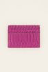 Fuchsia pasjeshouder met croco design | My Jewellery