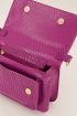 Fuchsia schoudertas met croco print | My Jewellery