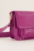 Fuchsia schoudertas met croco print | My Jewellery