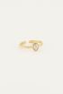 Gedraaide ring met steentje