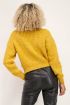 Geel gebreid vest met kabels