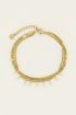 Armband dubbel geel