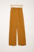 Gele broek satijnen look