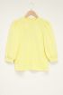 Gele sweater met korte pofmouw