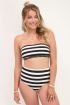Bandeau bikini top met strepen