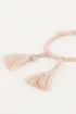 Gevlochten armband/enkelbandje met parels