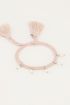 Gevlochten armband/enkelbandje met parels
