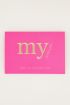 Neon roze giftcard holder, cadeaukaart My Jewellery