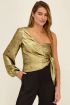 Gold one-shoulder corset top | My Jewellery
