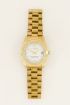 Goud horloge met schakelband & witte wijzerplaat | My Jewellery