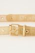 Goudkleurige riem mesh met gaatjes