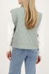 Grey padded gilet with snap buttons | My Jewellery