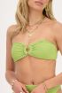 Green bandeau bikini top with lurex | My Jewellery