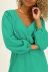 Green wrap dress with lurex details  | My Jewellery