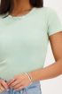 Green rib top with short sleeves | My Jewellery