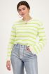 Green striped top with wide sleeves | My Jewellery