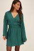 Groene jurk met jacquard satijnen look | My Jewellery