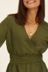 Groen jurkje met geplooide taille | My Jewellery