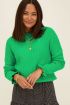 Groene trui met ruffle uiteinden | My Jewellery