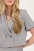 Grey cropped blazer with short sleeves | My Jewellery