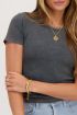 Grey rib top with short sleeves | My Jewellery