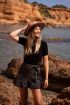 Grijs denim rokje met ruffle | My Jewellery