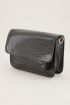 Grey croc print shoulder bag