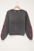 Grey floral embroidered sweater | My Jewellery