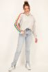 Grijze sweater met regenboog streep | My Jewellery